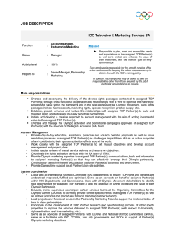 job description - Olympic.org Registration