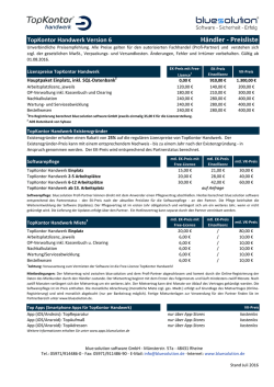 TopKontor Handwerk Version 6 Händler - Preisliste
