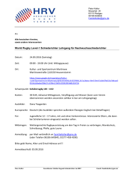 Info - Deutscher Rugby