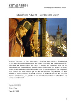 Münchner Advent – Defilee der Diven