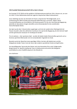 USA-Faustball-Nationalmannschaft U18 zu Gast in Hessen Am