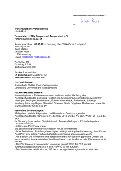 Ausschreibung - Deegen-Hoff