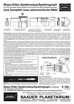 Blaze-Gitter-Spektroskop/Spektrograph