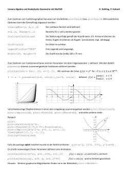 Lineare Algebra und Analytische Geometrie mit MuPAD H. Dehling