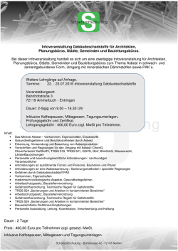 Infoveranstaltung Geb&auml;udeschadstoffe 22.