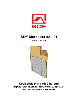 BDF-Merkblatt 02-01: Direktbeplankung