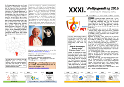 XXXI. Weltjugendtag 2016 - Jung im Bistum Magdeburg