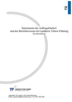 Kurzdarstellung Auftragsklarheit und - Landkreis Teltow