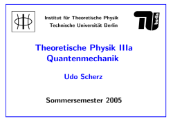 Quantenmechanik - Institut für Theoretische Physik