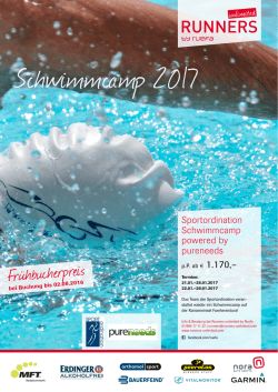 Infoblatt Schwimmcamp 2017