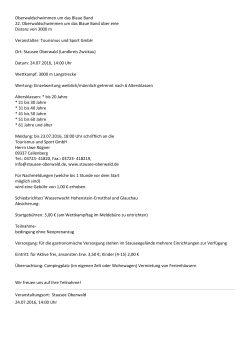 Oberwaldschwimmen um das Blaue Band 22. Oberwaldschwimmen