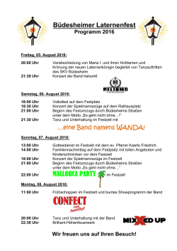 Programmplan 2016 - Büdesheimer Laternenfest