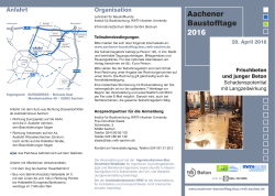 Aachener Baustofftage 2016