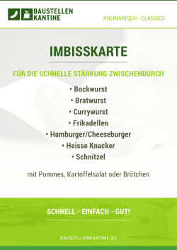 imbisskarte - Baustellenkantine