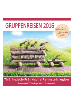 Gruppenreisen 2016 Thüringisch-Fränkische