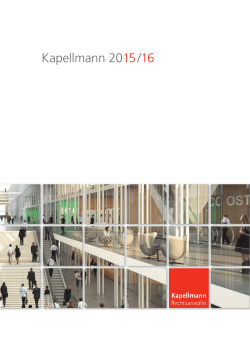 Kapellmann Geschäftsbericht 2015/16 veröffentlicht