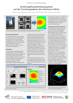 Feckler (DLR) - Strahlungsflussdichtemessung Solarturm Juelich