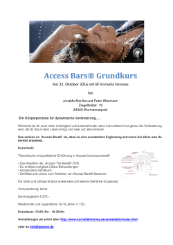 Access Bars Kurs Wurmannsquick
