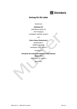 Vertrag für SU-Leiter