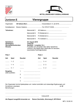 Ea-Junioren &ndash; 20.08.2016
