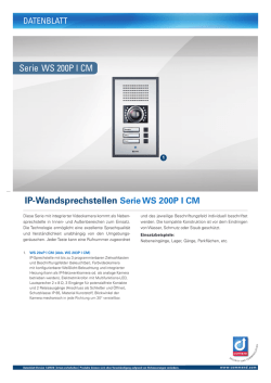 IP-Wandsprechstellen Serie WS 200P I CM Serie WS