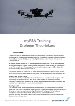 myFSA Training | Drohnenkurs myFSA Training Drohnen Theoriekurs