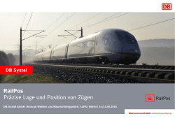 RailPos Präzise Lage und Position von Zügen
