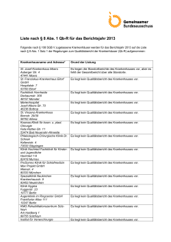 Liste nach § 8 Abs 1 Qb-R für das Berichtsjahr 2013 (42.2 kB, PDF)