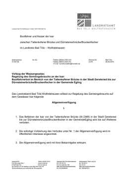 zur Allgemeinverf&uuml;gung - Landratsamt Bad T&ouml;lz