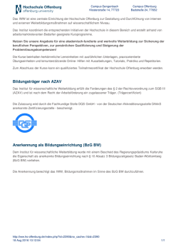 Institut f&uuml;r wissenschaftliche Weiterbildung: Institut f&uuml;r
