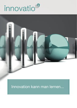 Infomaterial zum - innovatio &ndash; Neue Wege f&uuml;r Ihre
