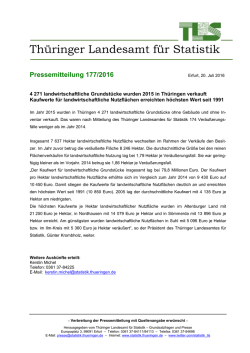 20.07.2016 - Thüringer Landesamt für Statistik