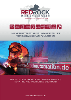 Ihr VermIetspezIaLIst und hersteLLer Von schweIssmanIpuLatoren