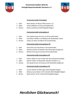 Herzlichen Gl&uuml;ckwunsch! - Kreispferdesportverband Stormarn eV