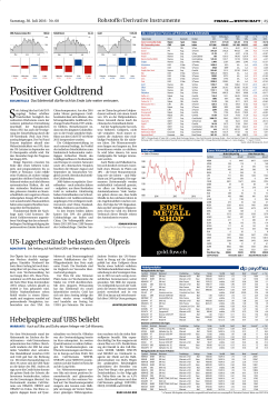 Positiver Goldtrend - Swiss Rock Asset Management