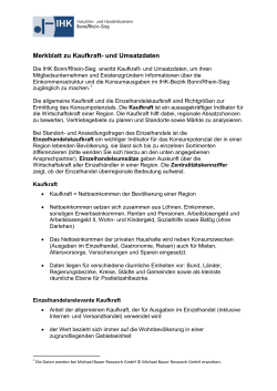 Merkblatt zu Kaufkraft- und Umsatzdaten - IHK Bonn/Rhein-Sieg