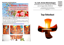 Gottesdienstblatt zum Sonntag - Ev.