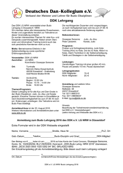 Informationen und Anmeldeformular hier zum