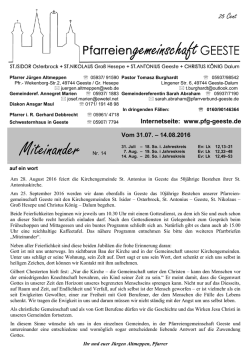 Miteinander Nr. 14 - Katholische Pfarreiengemeinschaft Geeste