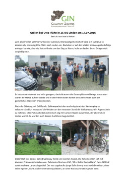 Grillen bei Otto Pl&auml;hn in 25791 Linden am 17.07.2016