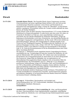 Ebrach Baudenkm&auml;ler
