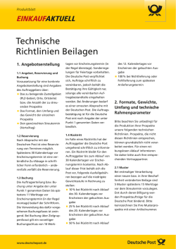 Technische Richtlinien Beilagen