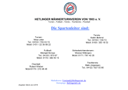 Die Spartenleiter sind