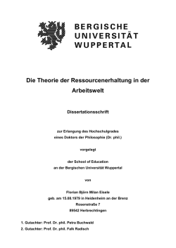 Die Theorie der Ressourcenerhaltung in der
