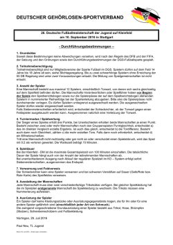 Durchf&uuml;hrungsbestimmungen Jugend Deutsche - DGS
