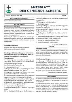 Nr. 29 vom 21.07.2016