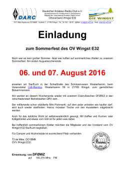 So. 7. August 2016 - OV Wingst Sommerfest