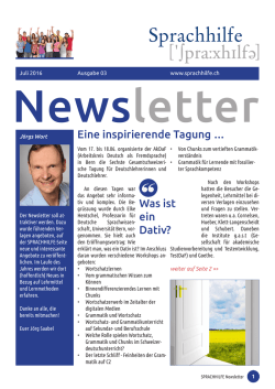 Eine inspirierende Tagung &hellip; Was ist ein Dativ?