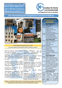 Institut f&uuml;r Kirche und Gesellschaft Eine Veranstaltung der