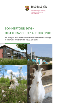 sommertour 2016 – dem klimaschutz auf der spur - in Rheinland